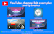design a youtube banner, thumbnail, and end screen