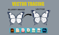 manually redraw logo to vector, convert image to vector, vector trace, vectorize