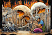 create custom graffiti art designs murals and wall arts