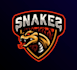 make a creative unique snake logo