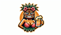 design awesome tiki logo with express delivery