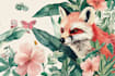 draw an animal and botanical illustration
