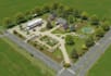 drawin 2d site plan, 3d landscape rendering, farm art