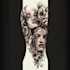 create sleeve tattoo design in geometric style