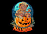 create a modern awesome halloween logo design