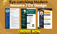 do job winning resume, eye catching cv design