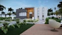 do modern house design and 3d rendering architecture