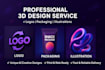 create stunning 3d logo, packaging, label and branding design