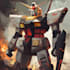 make a mecha robot art and illustration