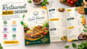 design a professional restaurant menu, flyer and brochure