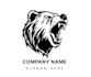 make professional grizzly bear logo with creative concept