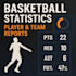 analyze basketball stats for players or full teams