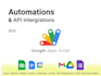 automate google sheets, form, gmail, drive, calendar via apps script