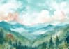 draw a watercolor landscape illustration