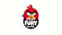 design angri bird mascot logo with express delivery