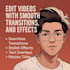 edit videos with smooth transitions, and effects