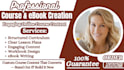 create ebook online course content, course curriculum, workbook and lesson plan