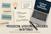 do mission ,vision and values writing