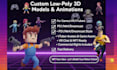 do retro 3d model, psx, n64, ps1 character model, game, vtuber, lowpoly model