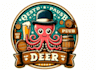 create retro brewery pub octopus logo