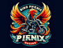 design bird phoenix biker racing mascot logo