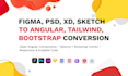 convert figma to angular, psd to angular, UI UX design