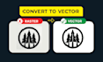 convert your logo to vector with clean manual vector tracing