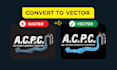 convert your raster logo to vector with manual tracing