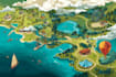 draw beautiful map in vector illustration
