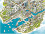 design city map and vector event map illustration