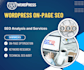 optimize on page SEO for wordpress websites