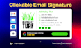 make clickable HTML email signature for gmail, outlook, apple mail