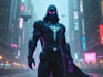 design cyberpunk and fantasy character splash art