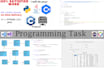 do java, cpp, c sharp, c, python programming projects assignment with dsa, sql