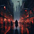 make a cyberpunk futuristic city art