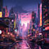 making a cyberpunk futuristic city art