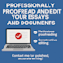 professionally proofread your essays and documents