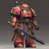 create a warhammer 40k space marine impression