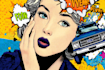 draw a retro pop art roy lichtenstein style