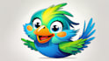 design bird mascot logo with express delivery