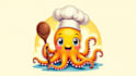 do awesome octopus, pate, animal mascot logo