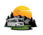 design modern awesome rv van logo