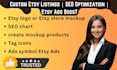 create custom listings write etsy seo tag  product optimization etsy ads