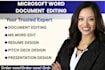edit and design word documents resumes pitch decks and presentations in 24 hours