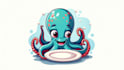 do awesome octopus, pate, animal mascot logo