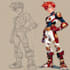 do concept art superhero character for comics cartoon