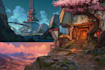 design 2d game concept art background and environment
