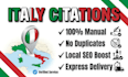 do italy local citations for gmb map pack ranking and local SEO