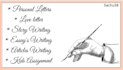 handwrite anything in my cursive handwriting or text styles