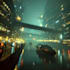 do a cyberpunk futuristic city art
